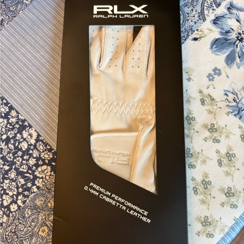 RLX Ralph Lauren White Leather Golf Glove (Right)